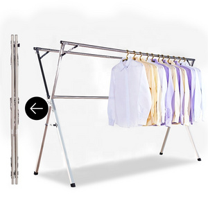 Stainless steel foldable clothes drying rack tripod clothes drying rack for balcony air dryer stand