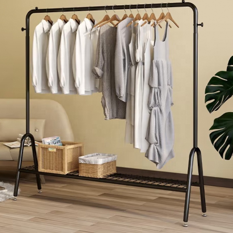 Simple Houseware Garment Rack with Storage Shelves and Coat Stands Hat Hanging Hooks