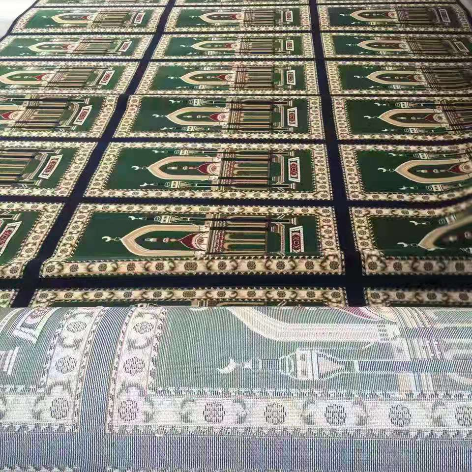 Muslim wall to wall prayer carpet roll tapis de priere mosque carpet