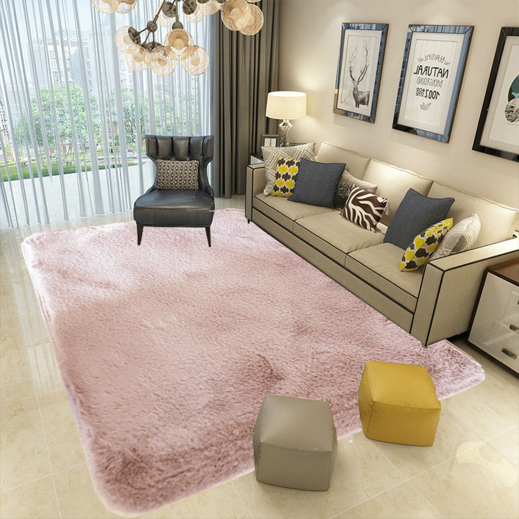 Hot selling microfiber velvet artificial fake rabbit faux fur rug carpet