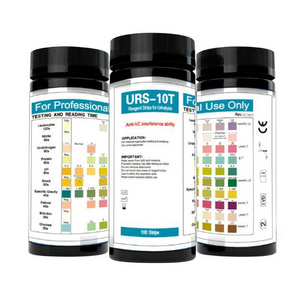 Customized 10 Parameter Urine Ph Test Strips Urine Sugar Test Reagent Strips For Urinalysis