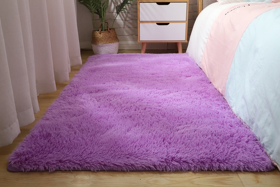 Rain Cute Room Decor for Baby Round Fluffy Rainbow Rug for Kids Room Shaggy Circular Rug Room Fuzzy Plush Rug Carpet For Bedroom