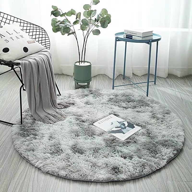 Wholesale fluffy carpet home decoration area rugs polyester material pv pile shaggy carpet