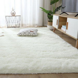 Rain Cute Room Decor for Baby Round Fluffy Rainbow Rug for Kids Room Shaggy Circular Rug Room Fuzzy Plush Rug Carpet For Bedroom