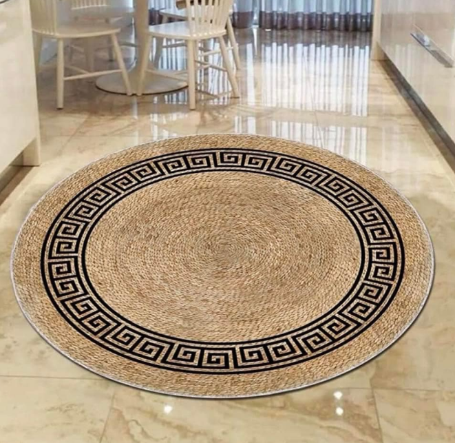 Modern circular carpet thickened chair floor mat round carpet for living room bedroom study