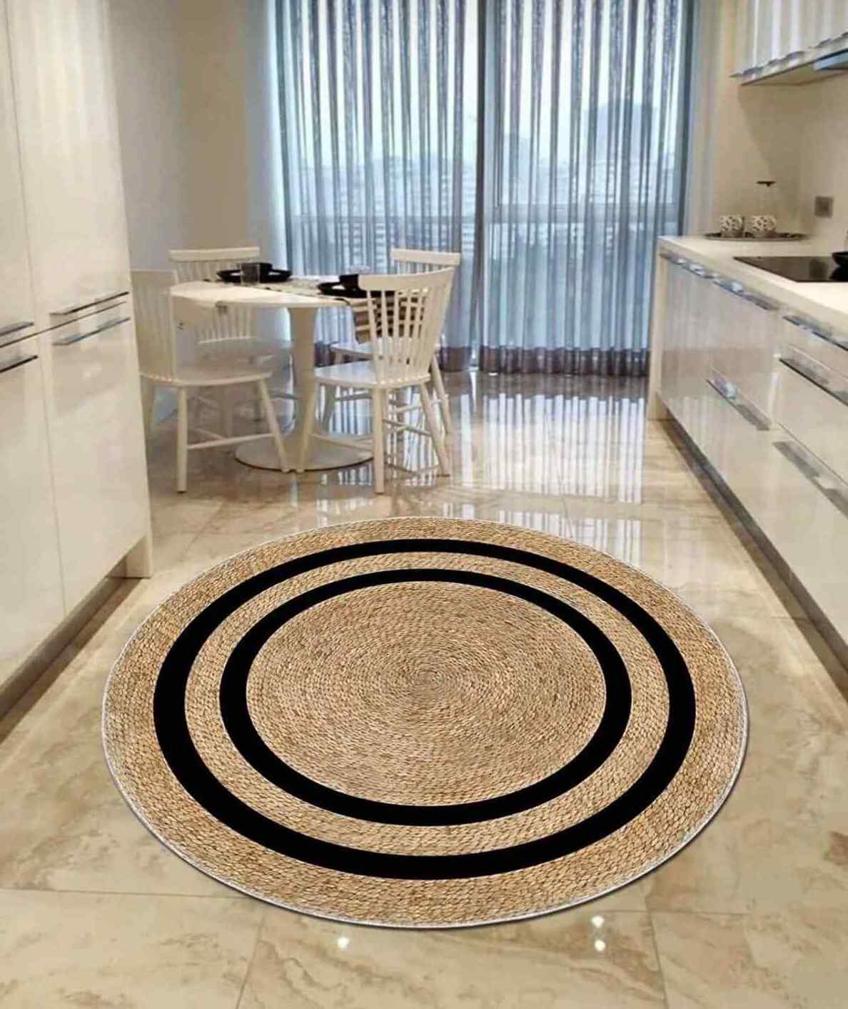 Modern circular carpet thickened chair floor mat round carpet for living room bedroom study