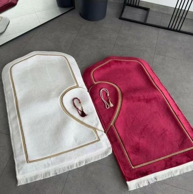 popular and hot sale on line Love prayer blanket for couple gift Mosque prayer carpet and rugs Muslim worship blanket tapis