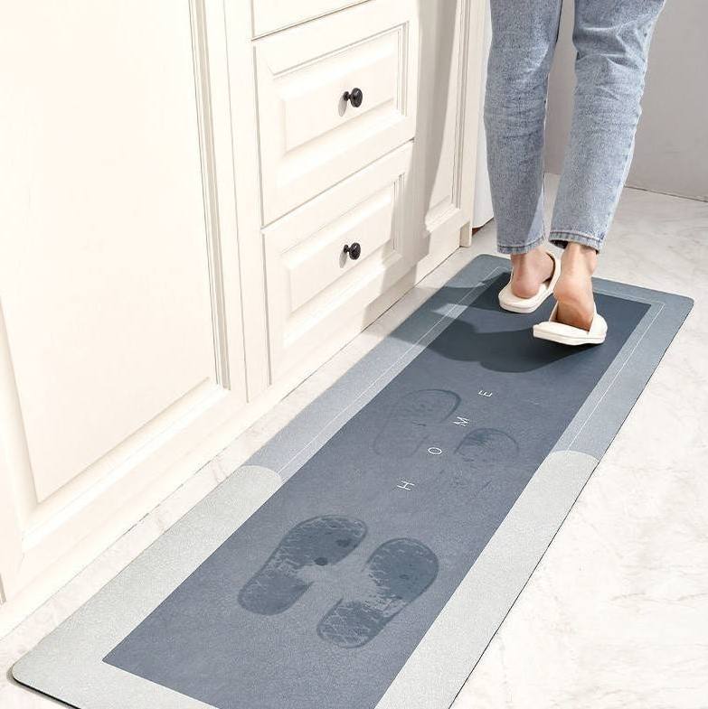 Alfombra de diatomita suave antideslizante personalizada tapis de bano super absorbente de secado rapido