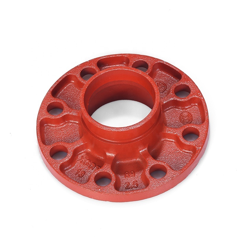 JIANZHI ductile iron fittings grooved flange adapter cast iron flange 1/4