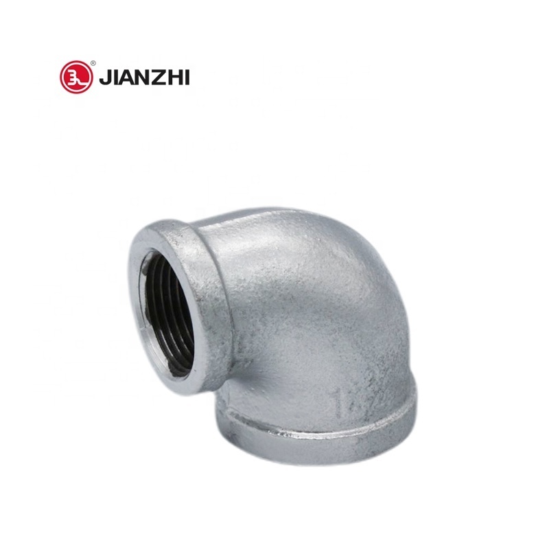 Jianzhi OEM factory gas water HVAC system Wholesale Malleable black GI Pipe Fittings Plumbing Reducing MF equal Elbow