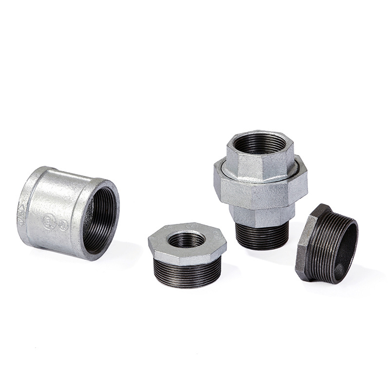 Jianzhi threaded pipe fittings malleable iron fittings plumbing materials gi accessories bmi black