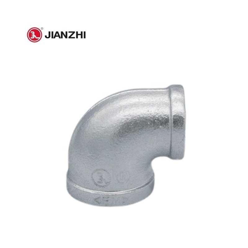 Jianzhi OEM factory gas water HVAC system Wholesale Malleable black GI Pipe Fittings Plumbing Reducing MF equal Elbow