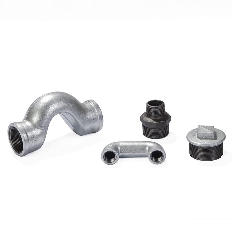 Jianzhi threaded pipe fittings malleable iron fittings plumbing materials gi accessories bmi black