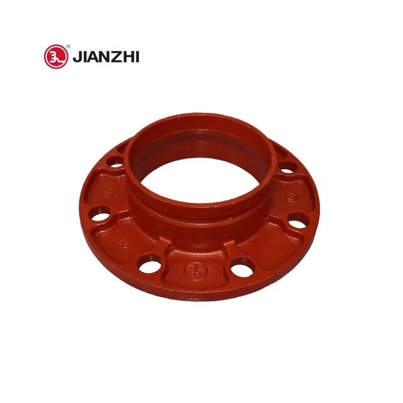 JIANZHI ductile iron fittings grooved flange adapter cast iron flange 1/4