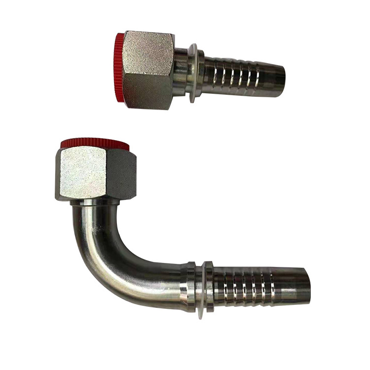 Female and male quick disconnect hydraulic hose fitting and quick release hydraulic connectors