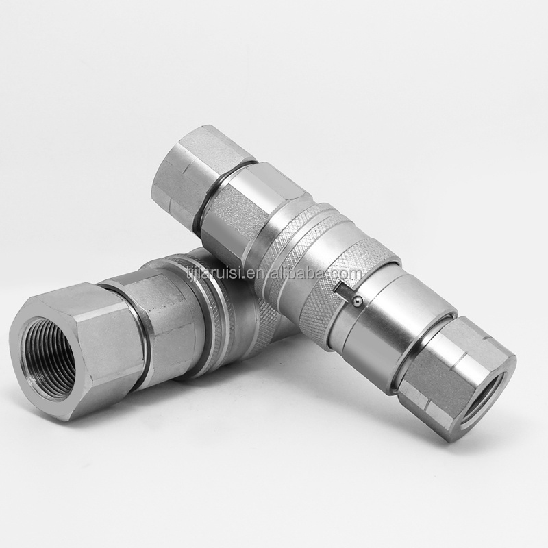 Hydraulics Hoses Fittings Male Female Flat Face Hydraulic Quick Connect Couplings Hose Fitting Adaptor Faster Release