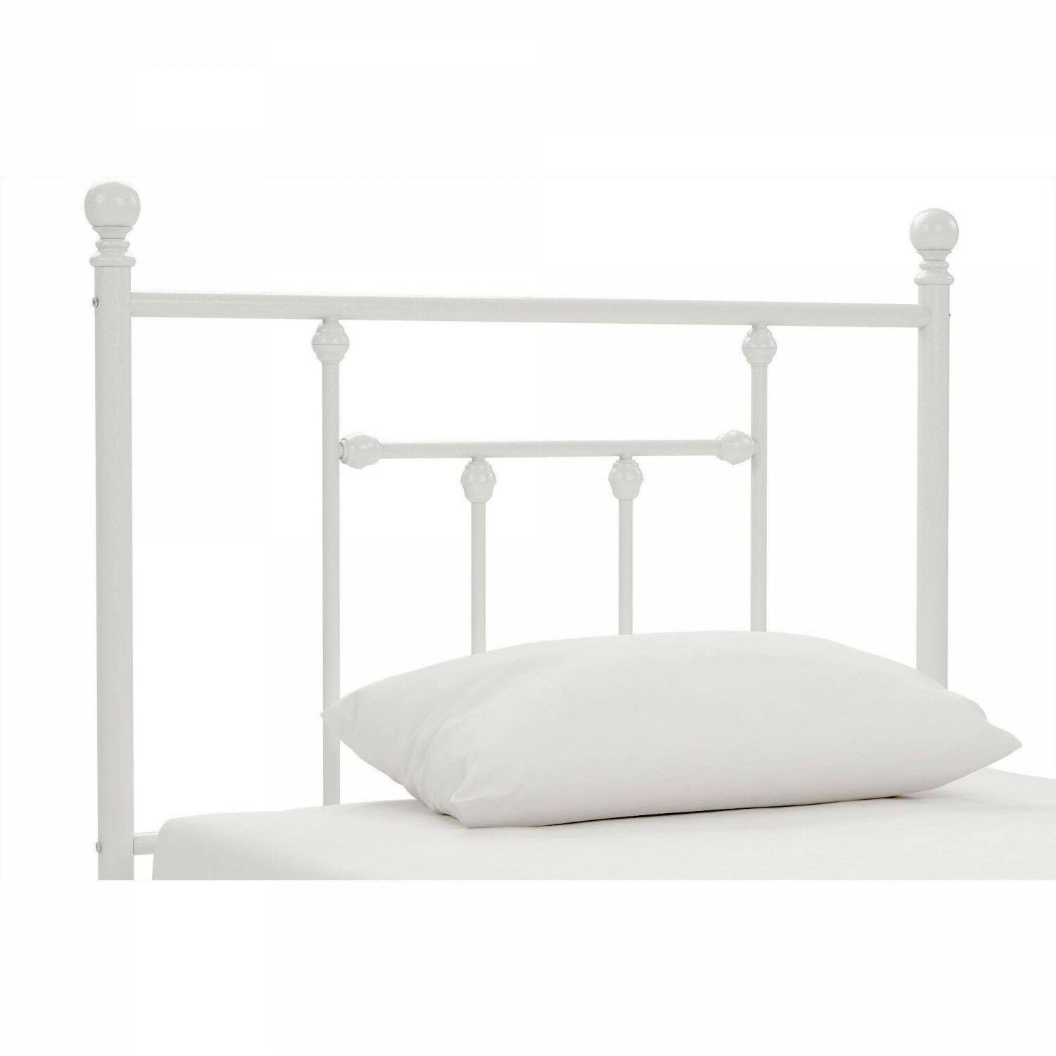 White Metal Bed, Twin Full Queen Size Metal bed, Metal loft bed frame for Bedroom Furniture Modern Adult Victorian