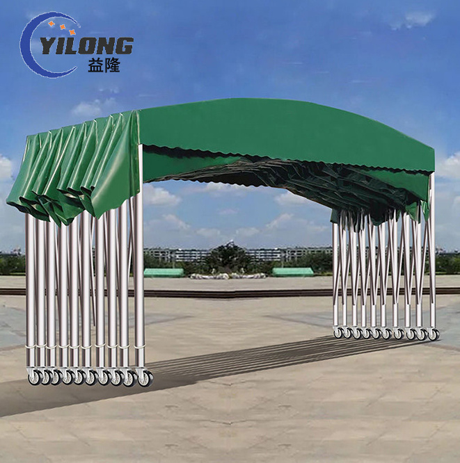 outside durable steel frames canvas fabric tarpaulin roofing portable foldable mobile car garages truck canopies carports