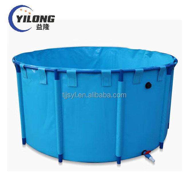 cheap light weight portable outdoor breeding pvc coated collapsible tarpaulin fish tank fishing pond