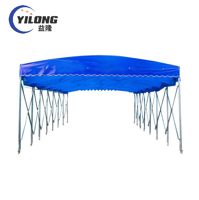 durable  extendable steel pipe frame mobile tent and car parking shades