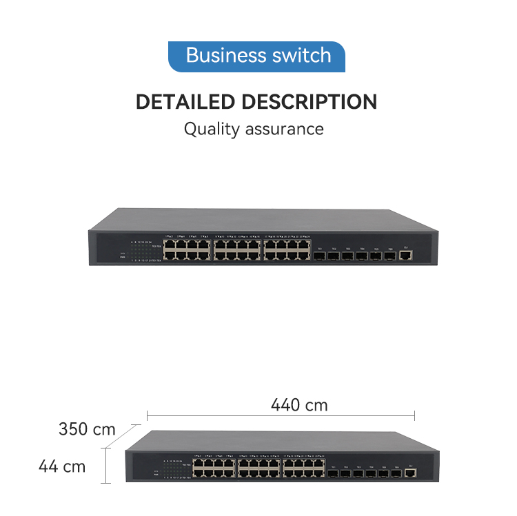 Full Gigabit L3 Managed Switch 24 Port Network Switch 10/100/1000Mbps 48V Network Switch