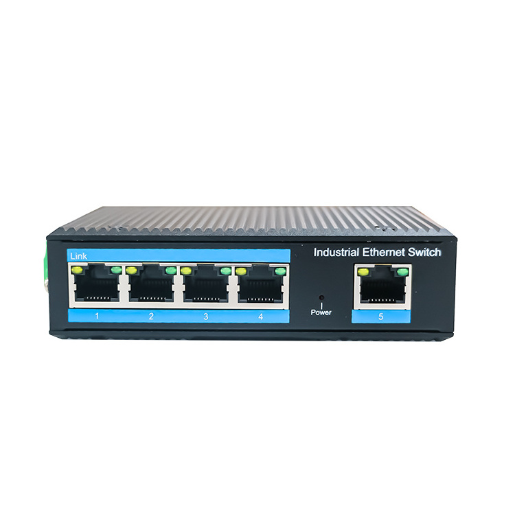 High Quality 5*10/100/1000Base-Tx Din Rail Ip40 5 Ports Industrial Ethernet Fiber Switch