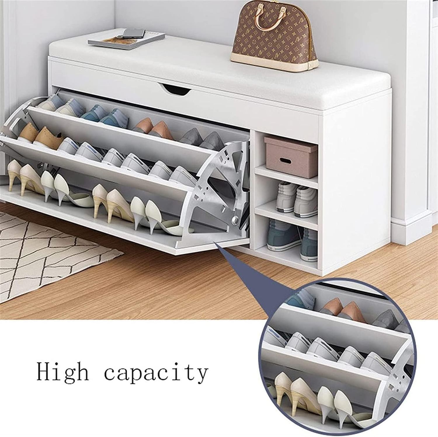 Living room Furniture Shoe display Rack Scarpiera Bench Shoe shelf Closet Space Save Storage Wooden Shoes Cabinet Racks