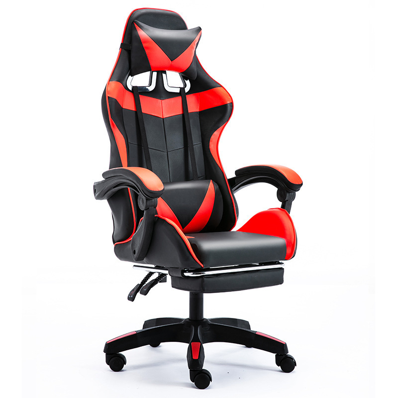 modern gaming chair computer navy blue upholstered leather ergonomic gaming chair office chair for pc game