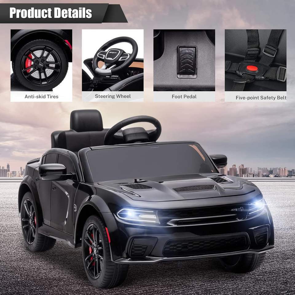 Licensed DODGE children electric cars kids toy ride on car 12V Charger Battery baby Powered Remote Control Electric Car for Kids