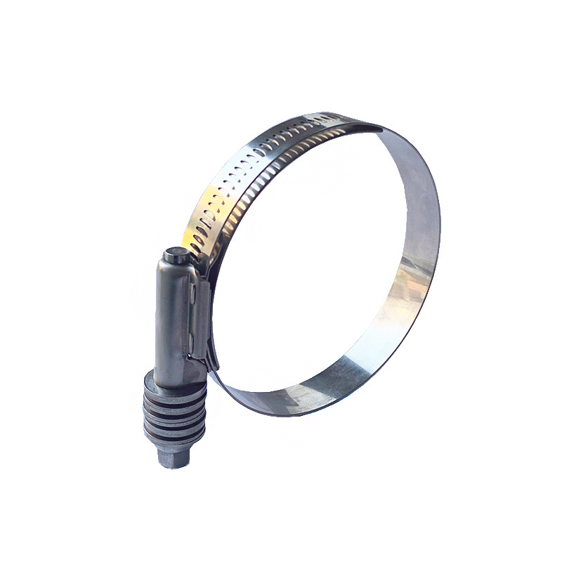 High torque constant tension heavy duty American hose clamp with washer