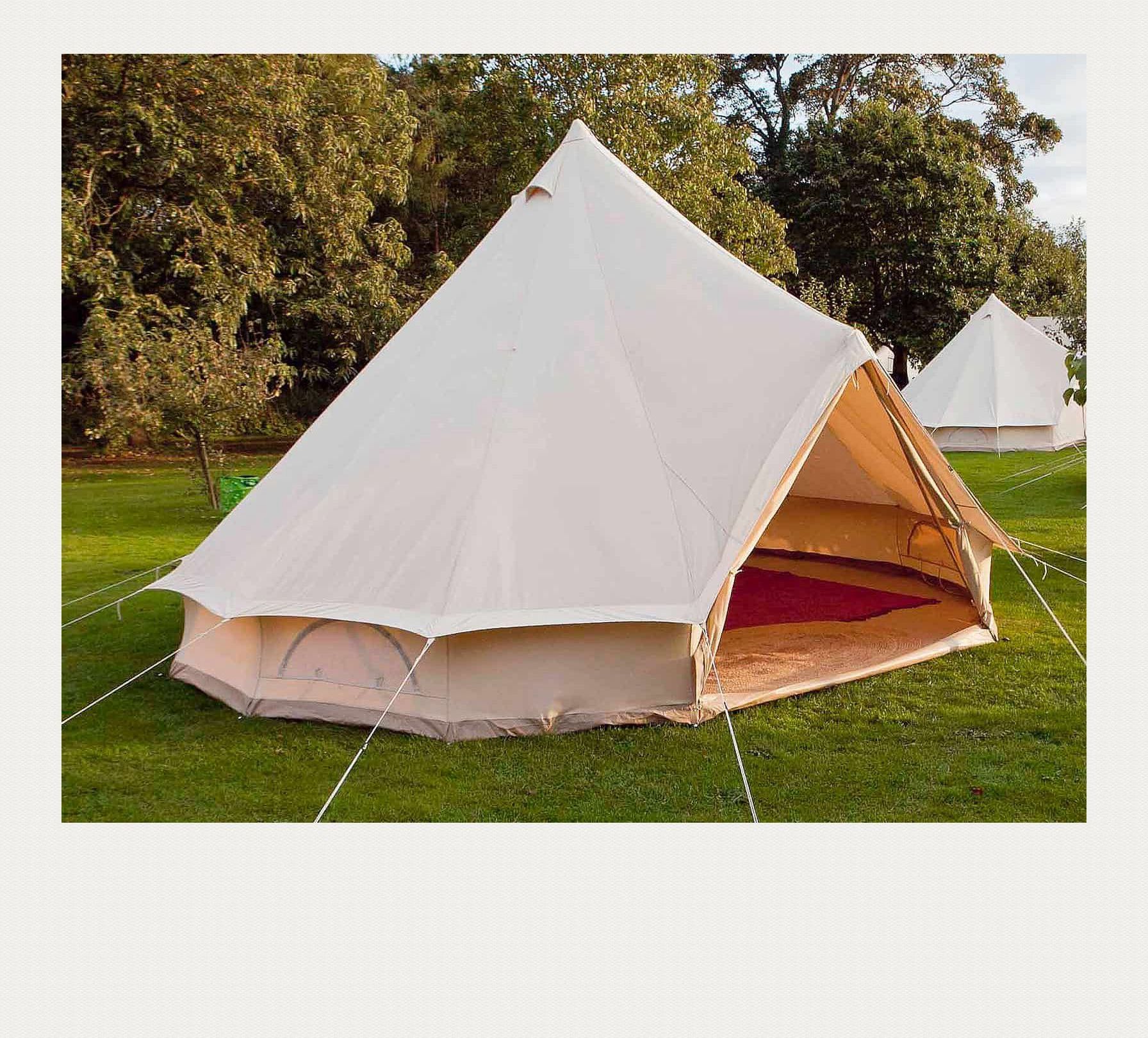 Glamping Tent Wall Yurt Family Tent Camping Outdoor Cotton Canvas Bell Tent