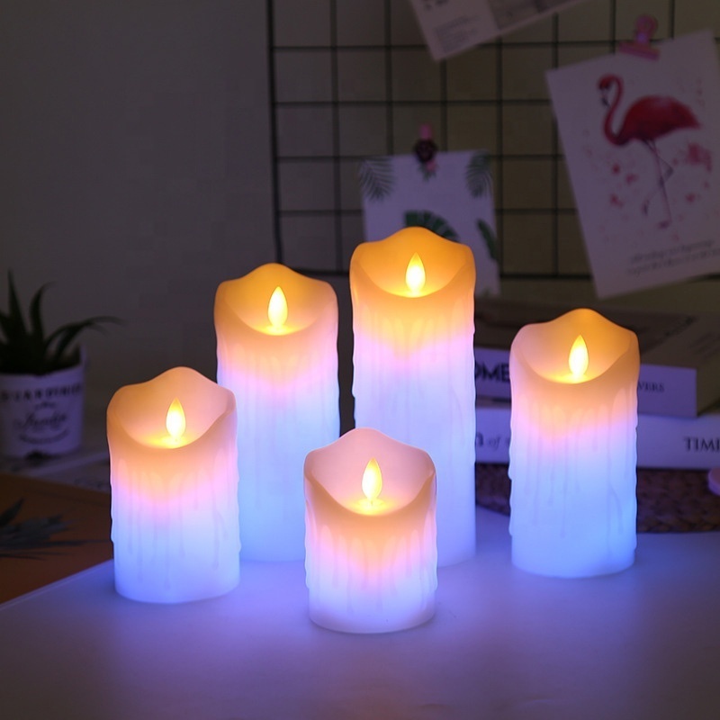 GJ-LC008 factory low price flameless christmas led candle tealight With Moving Dancing Flame for home wedding decor