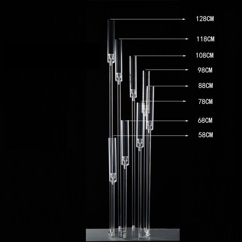 GJ-CH10-4 European Luxury 128 cm tall Table Candelabra Centerpieces  Acrylic Candle Holders centerpieces for wedding table