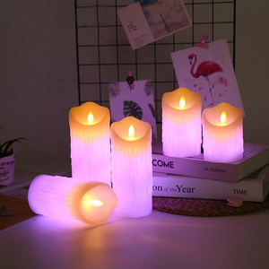 GJ-LC008 factory low price flameless christmas led candle tealight With Moving Dancing Flame for home wedding decor