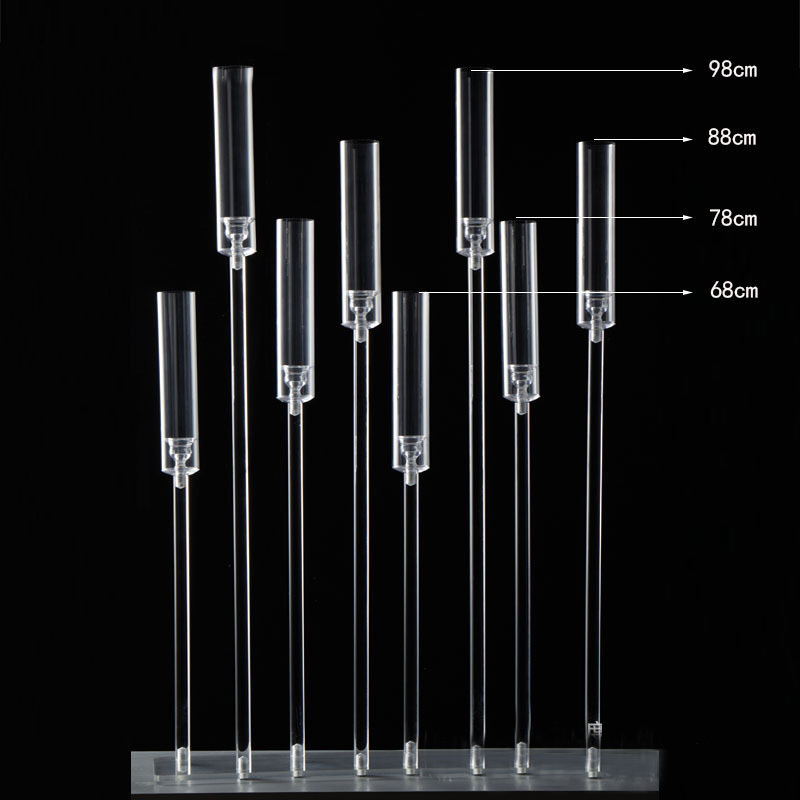 GJ-CH10-4 European Luxury 128 cm tall Table Candelabra Centerpieces  Acrylic Candle Holders centerpieces for wedding table