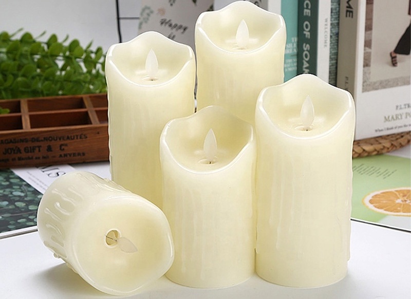 GJ-LC008 factory low price flameless christmas led candle tealight With Moving Dancing Flame for home wedding decor