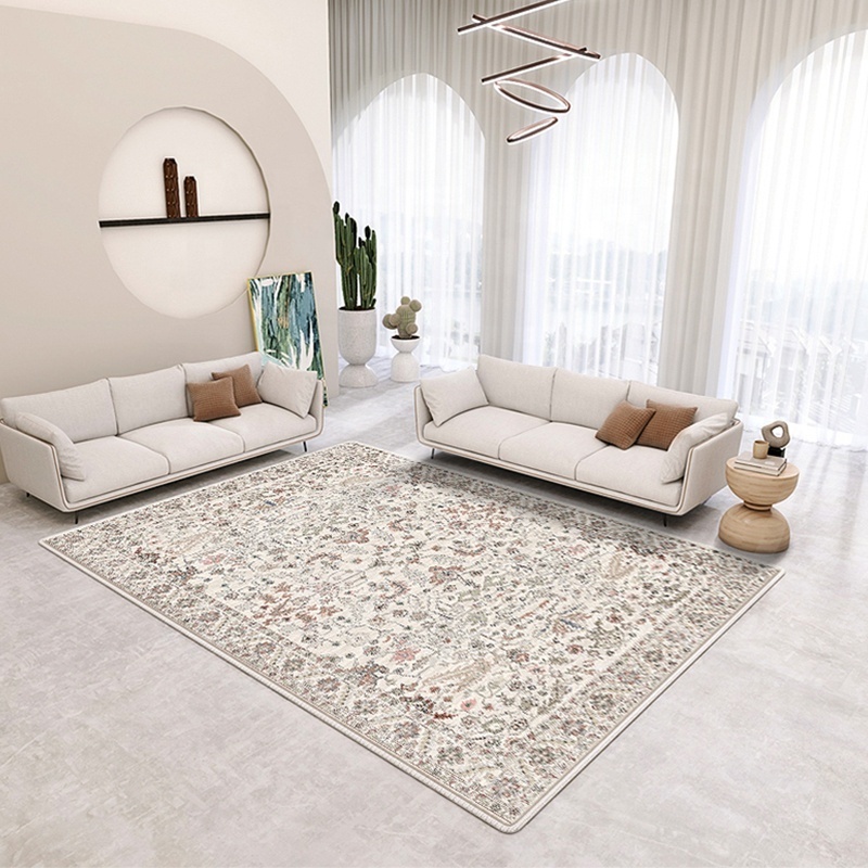 Large Nordic Turkish Arabic Living Room Carpet Printing Acrylic Area Rug Antique Persian Plush Rug And Carpet