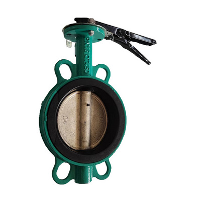 Professional Supply Aluminum Alloy Sanitary Worm Gear Wafer Ball Butterfly Valve