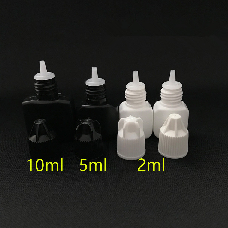 2ml 5ml 10ml black square False nail glue bottles lash extension glue eyelash bottles