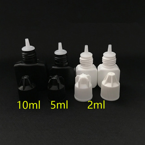 2ml 5ml 10ml black square False nail glue bottles lash extension glue eyelash bottles