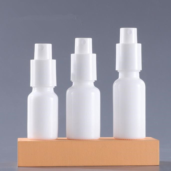 10ml 15ml 20ml 30ml 50ml 100ml White Porcelain Spray Bottle With White Lid Skincare Packaging Serum Container