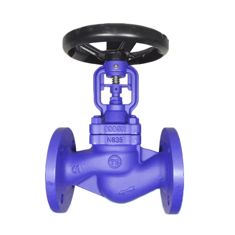 BS1873 pn16 2inch Cast carbon steel WCB flange type bellow seal globe valve