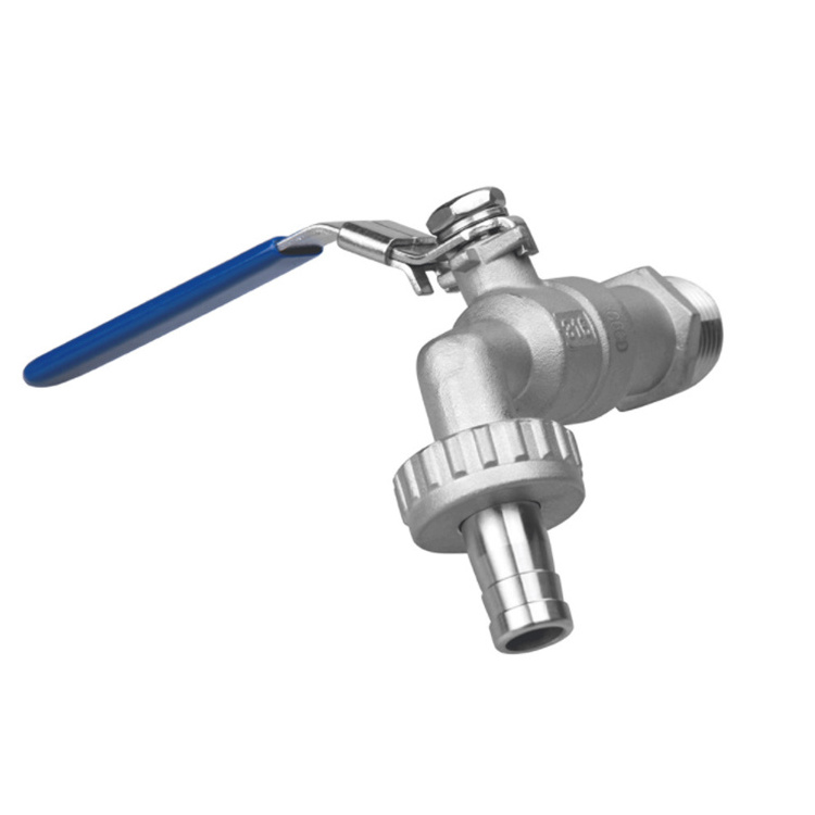 BSPT 1/2 inch Stainless Steel Hose Tap Ball Valve/ Drain Tap