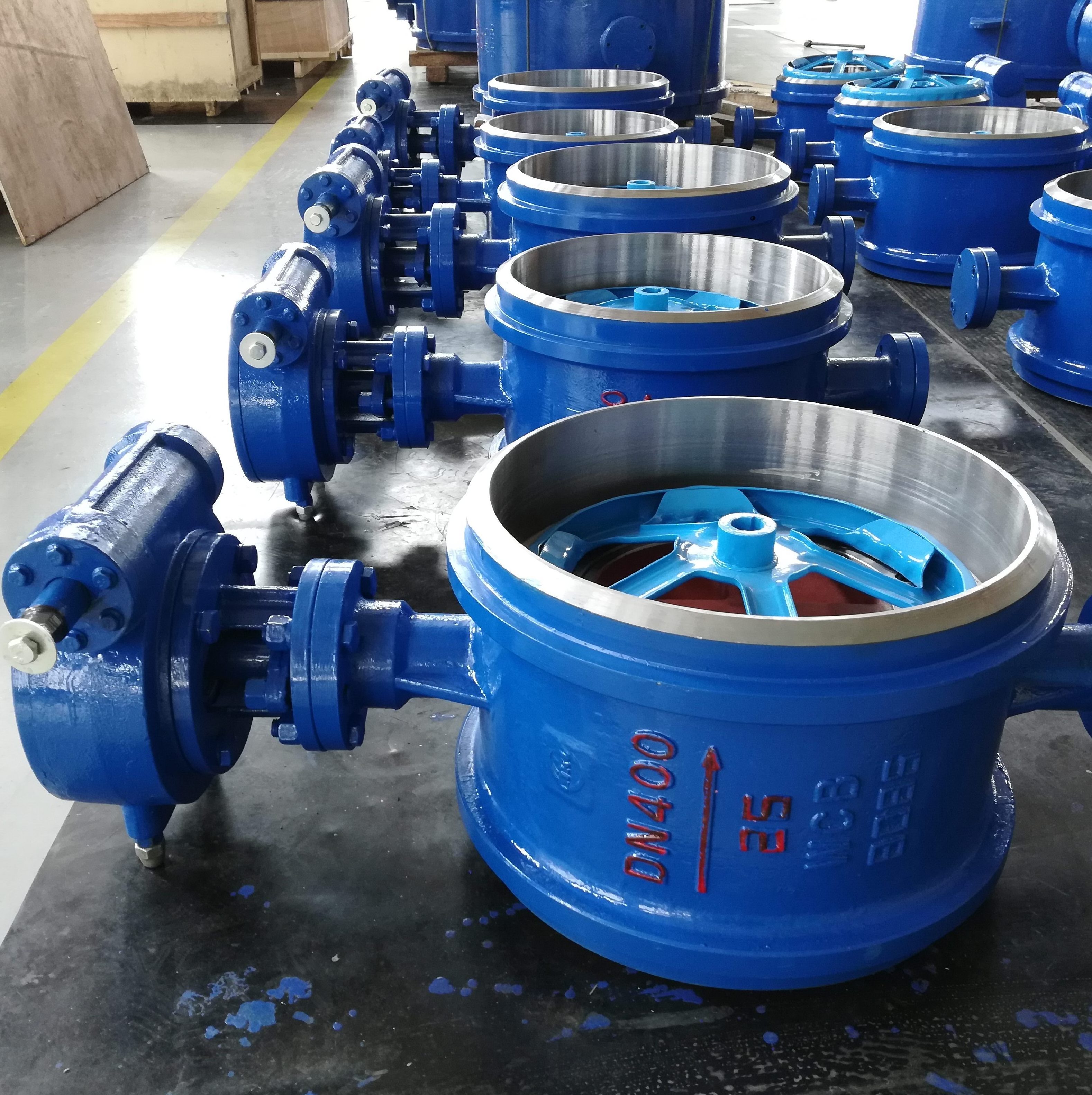 API Carbon Steel Welded End Metal Sealed Triple Eccentric Butterfly Valve with Gear Operation