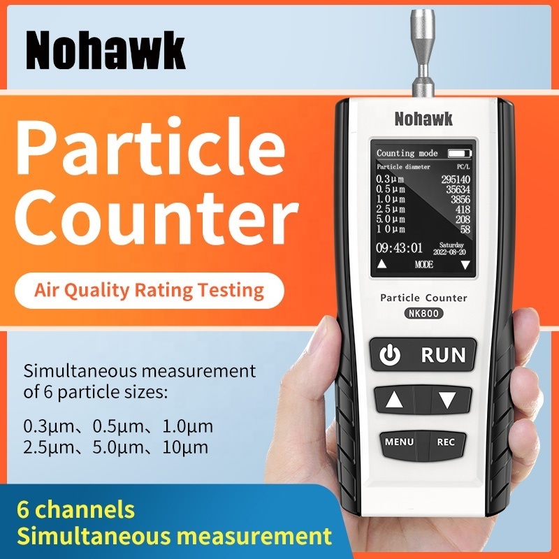 6 channel PM0.3 0.5 1 2.5 5 10 medical operating room air laser dust particle counter air quality monitor