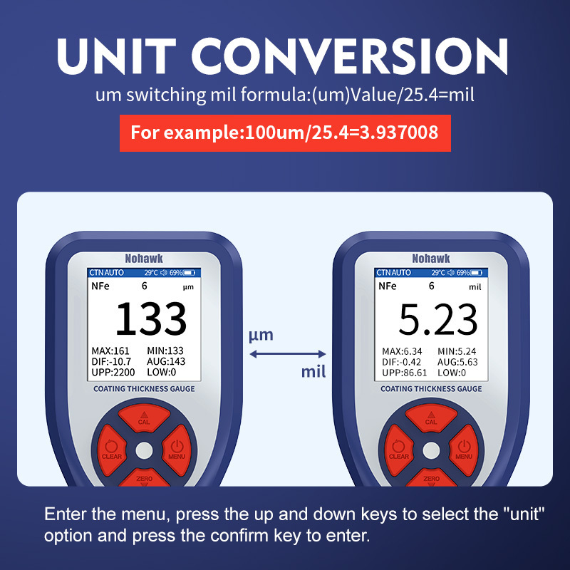 (0~2000um) Automotive car paint thickness meter tester paint measurement detector Digital Paint Coating Thickness Gauge