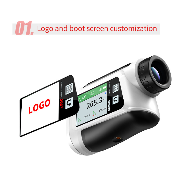 Golf laser rangefinder 600m mini outdoor use smart range finder with screen and speaker