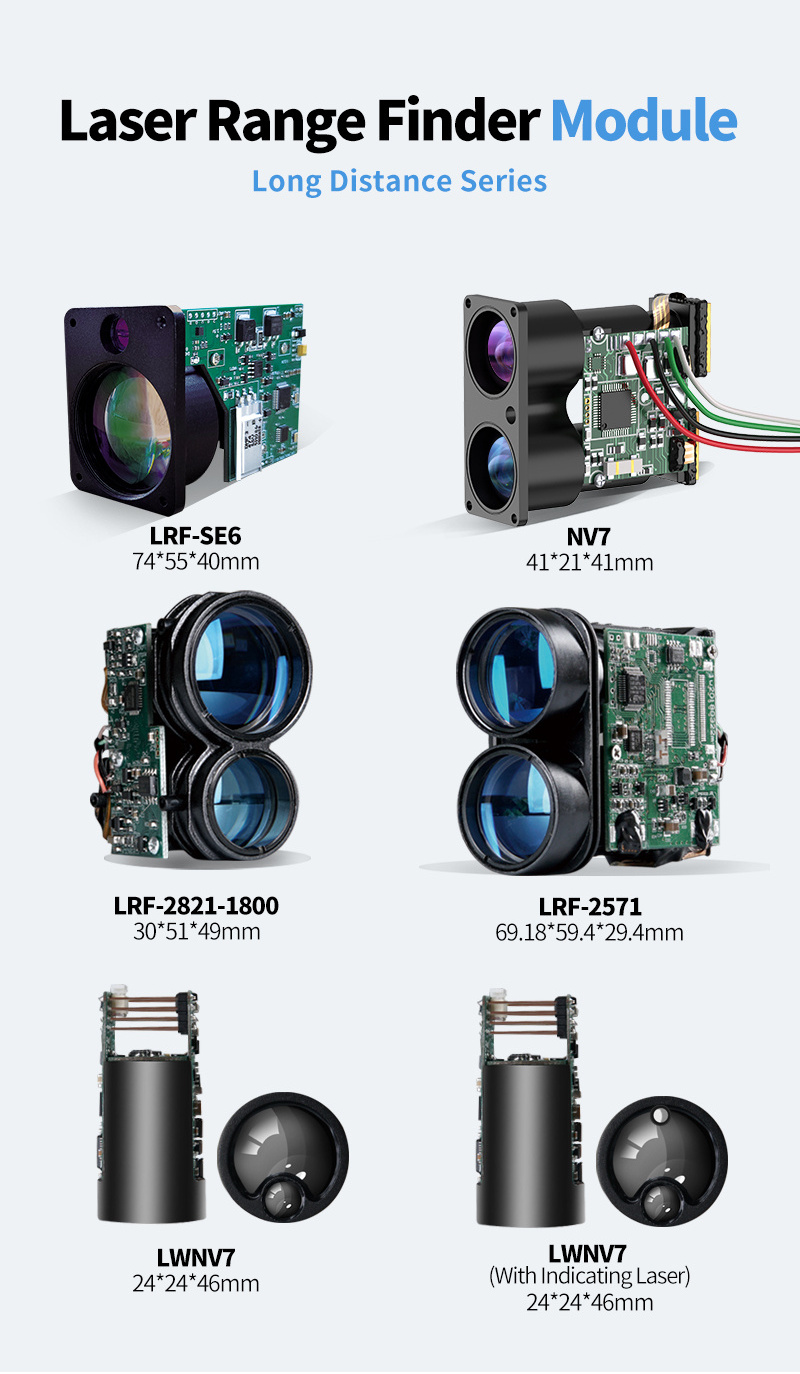 Laser rangefinder distance sensor UART TTL S232 RS485 High precision LRF Laser range finder night-vision module