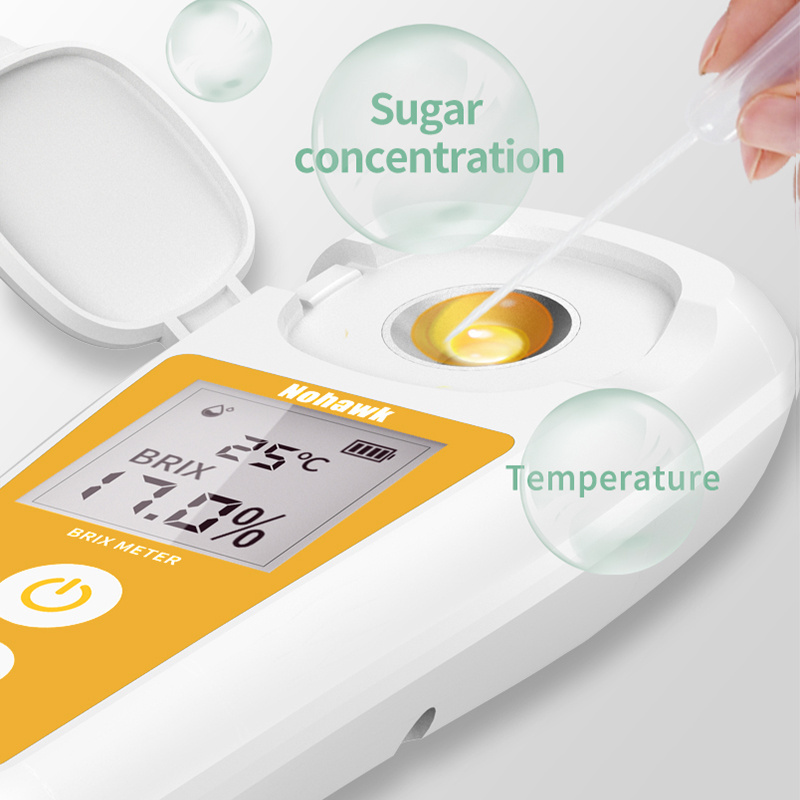 0-55% high accuracy brix digital honey wine fruit sugar detector instrument inline refractometer