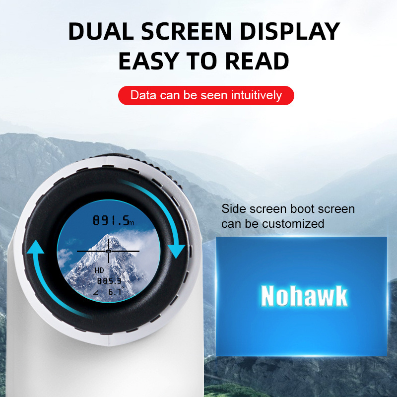 Nohawk 800M Waterproof Range finder rechargeable Hunting digital Golf clubs Distance Finder Laser Rangefinder